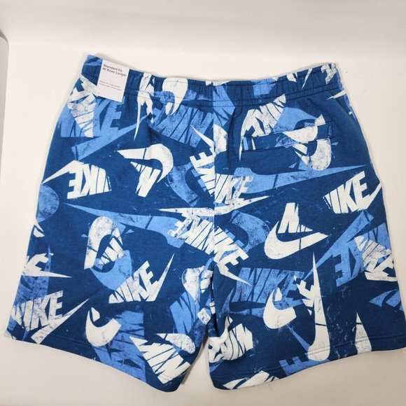 Nike Sportswear All Over Print Shorts Blue White DM6885-407 Men’s Size 2XL NWT - Picture 2 of 13
